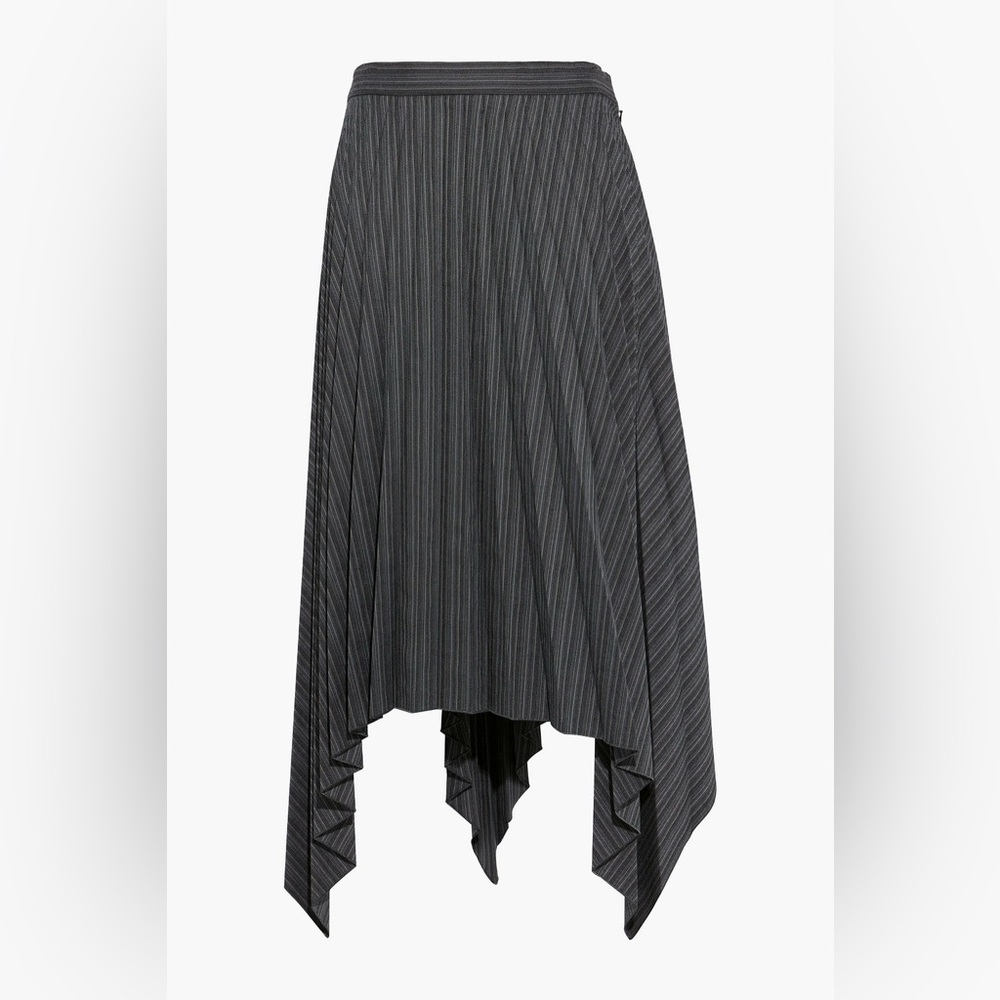 ACNE STUDIOS
Woman Ilsie Asymmetric Pleated Wool-blend Midi Skirt Black